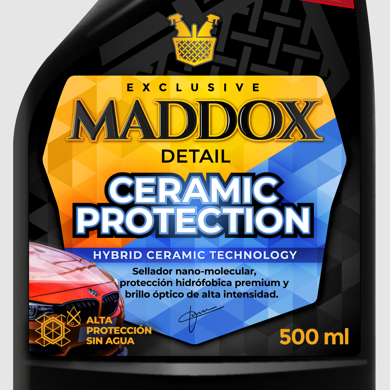Etiqueta del sellador y abrillantador Ceramic Protection de Maddox